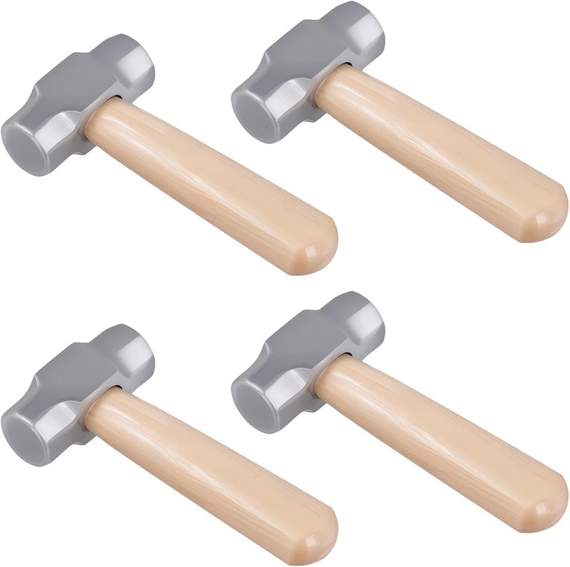 KOHAND 4 Pack Mini Sledge Hammer, Sledge Hammer with Wood Handle, 1 LB Crack Hammer for Metal Working and House Repairs - Image 1